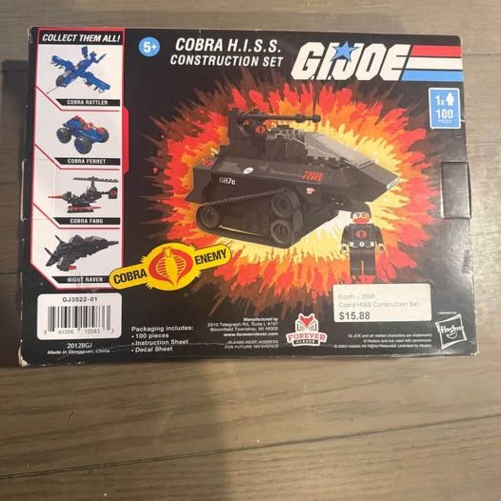 Hasbro G.I. Joe COBRA H.I.S.S. W/DRIVER 100 Piece Construction Set